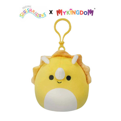 Đồ Chơi Móc Khoá 3.5 Inch Lancaster - Yellow Triceratops SQUISHMALLOWS SQCP00216