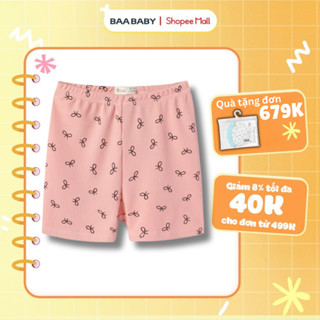 Quần Biker Lửng Thun Gân Co Giãn Dành Cho Bé Gái (1-10 Tuổi)  BaaBaby QU26N