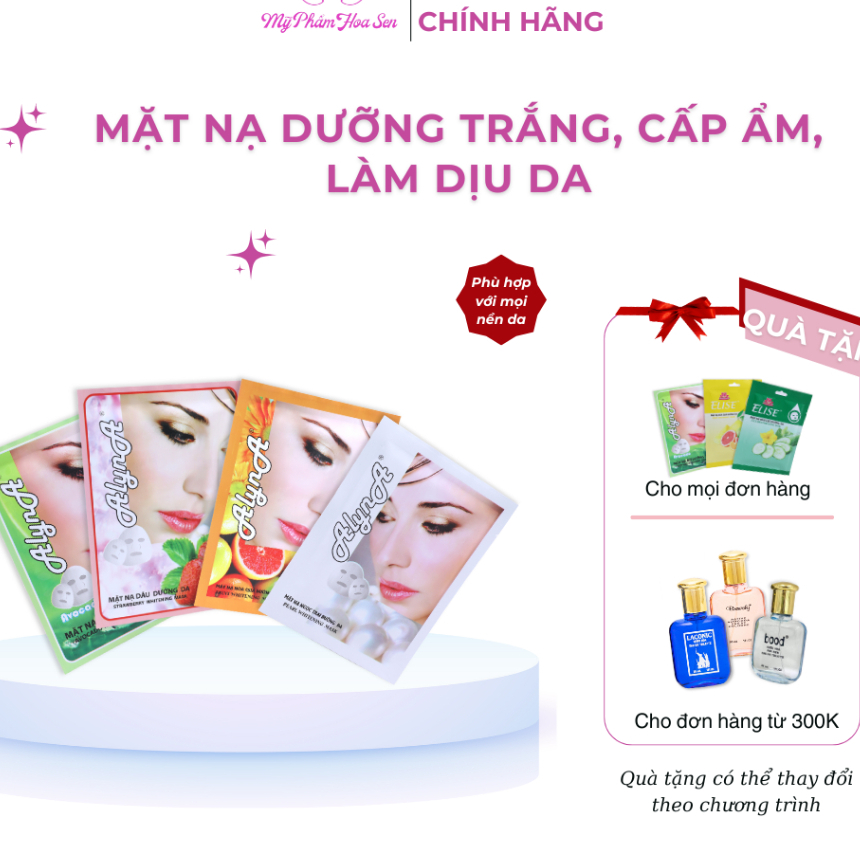 Mặt Nạ Dưỡng Trắng Da Alyna (Túi/10 miếng)