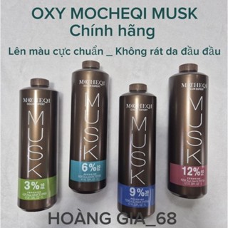 Oxy trợ nhuộm MOCHEQI MUSK Không rát da đầu lên chuẩn tông kem mịn và hương thơm   Chính hãng   
