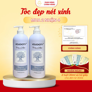 Dầu gội Biotin Collagen Tím Voudioty 2In1 kiềm dầu và Hỗ trợ giảm gầu Danawa 500ml/1000ml [2021]