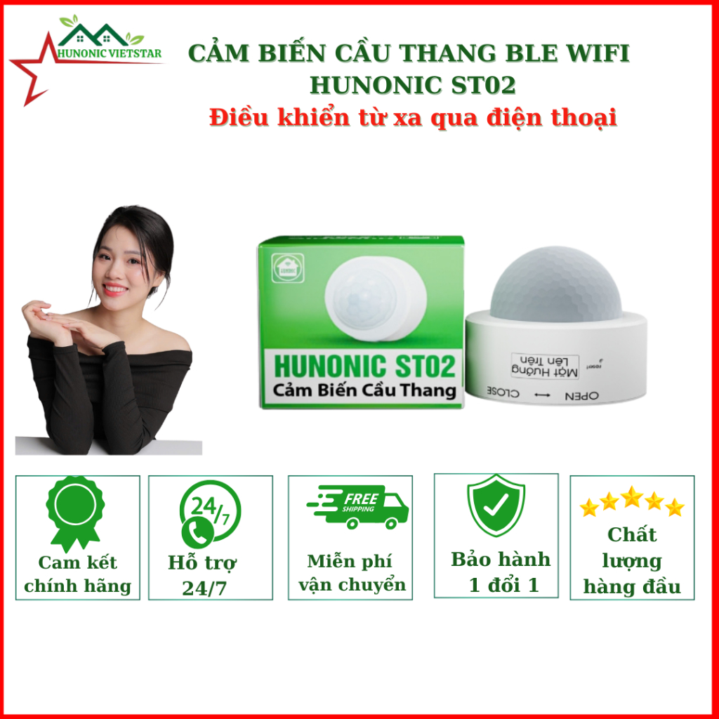 Cảm Biến Cầu Thang BLE Wifi Hunonic ST02