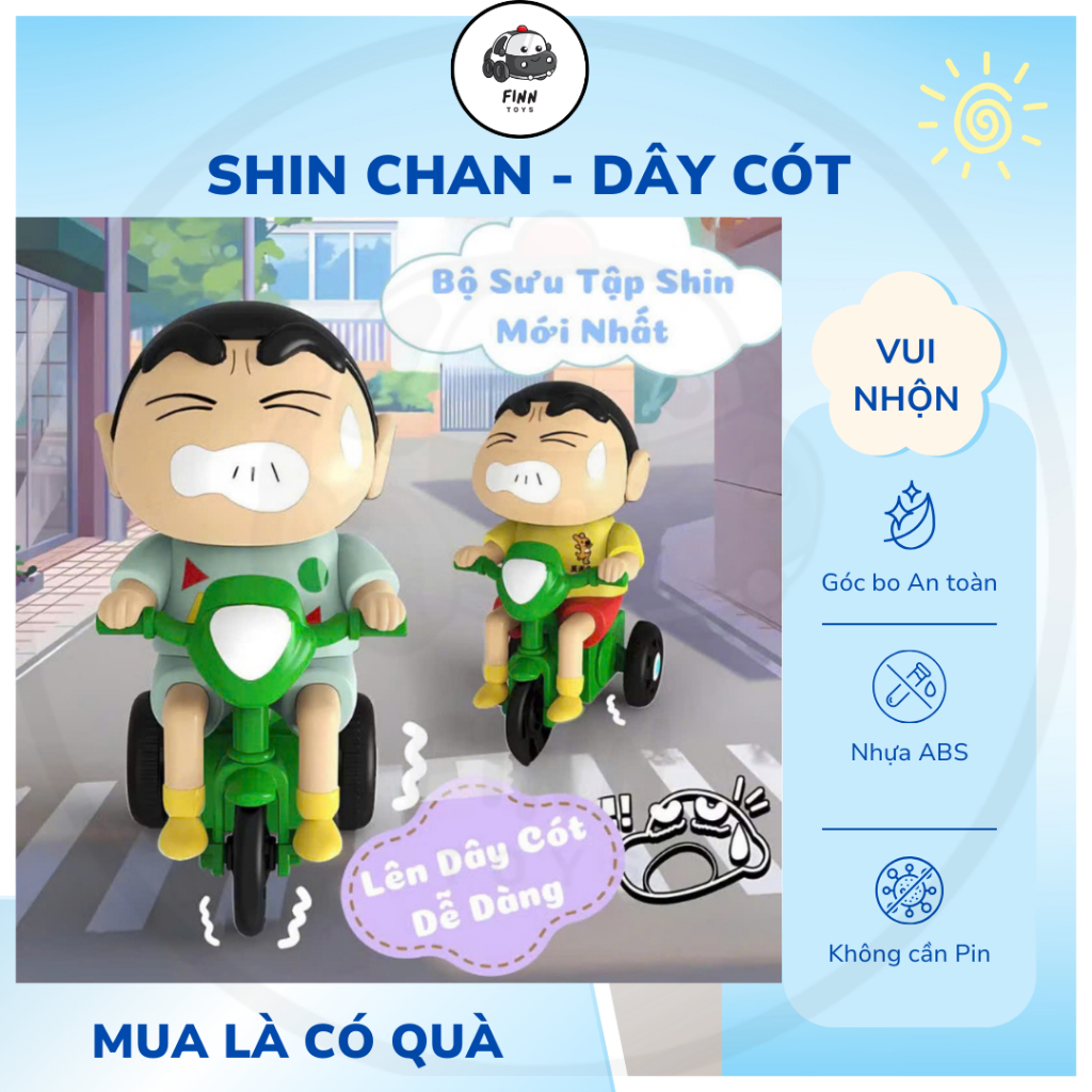 Đồ Chơi Shin Cậu Bé Bút Chì Dây Cót Shin Ủn Mông Đồ Chơi Shin-Chan Nằm Bò Đạp Xe Đồ Chơi Cho Bé