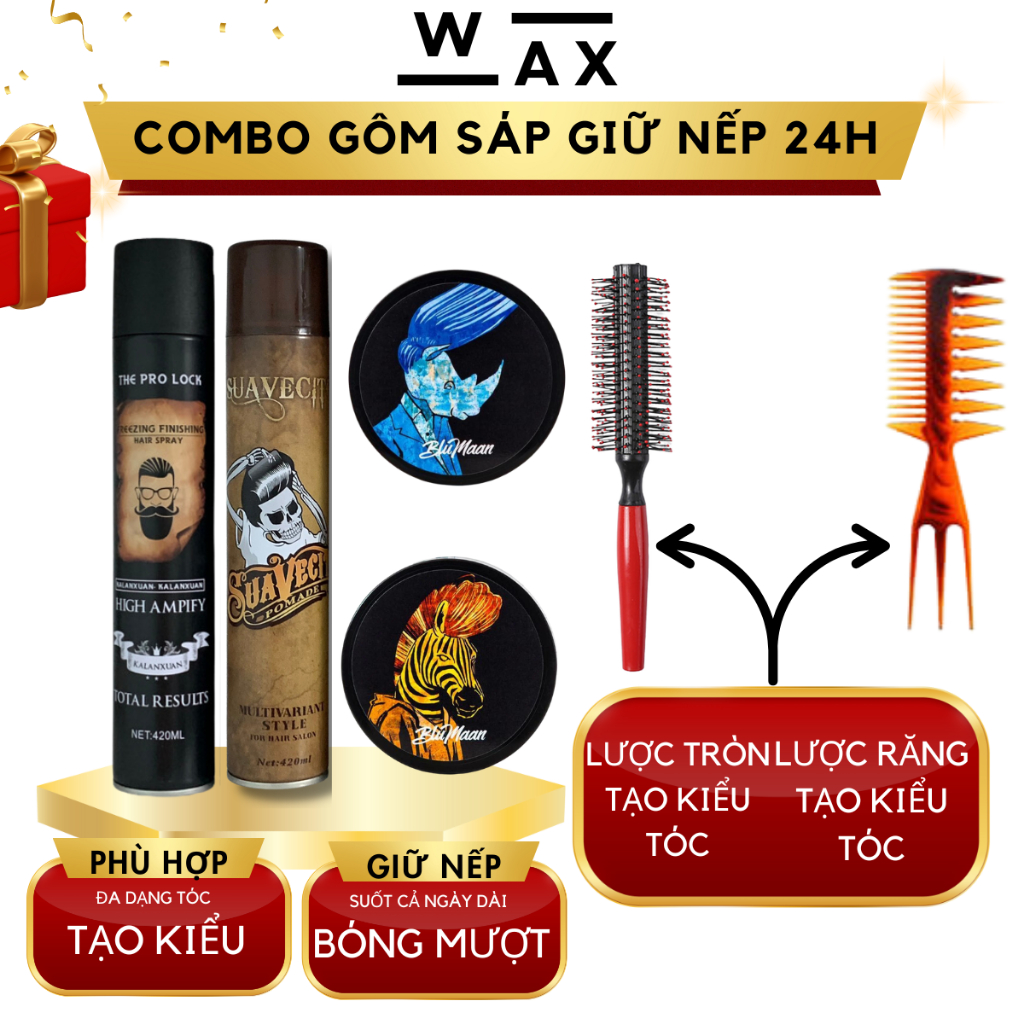 Gôm xịt tóc nam THE PRO LOCK sáp vuốt tóc Blumaan styling meraki giữ nêp, tạo kiểu tự nhiên đến 12H