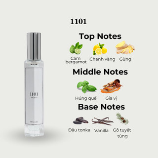 Tinh dầu thơm nam CODEDECO 1101 10ml dạng xịt - Nam tính, Hấp dẫn, Thanh lịch