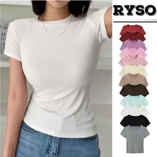 Áo Thun Baby Tee Nữ Tay Ngắn Ôm Body Cổ Tròn Dáng Dài Chất Thun Gân, Áo Thun Tay Ngắn Form Dài Cổ Tròn Len Tăm Mềm Mát