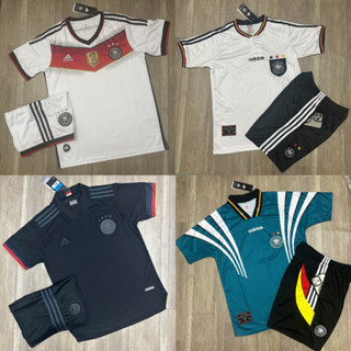 Bộ Quần Áo Bóng Đá Đội Tuyển Đức Tay Ngắn Phong Cách Retro - Chuẩn Mẫu Thi Đấu - Vải Polyester Gai Thái