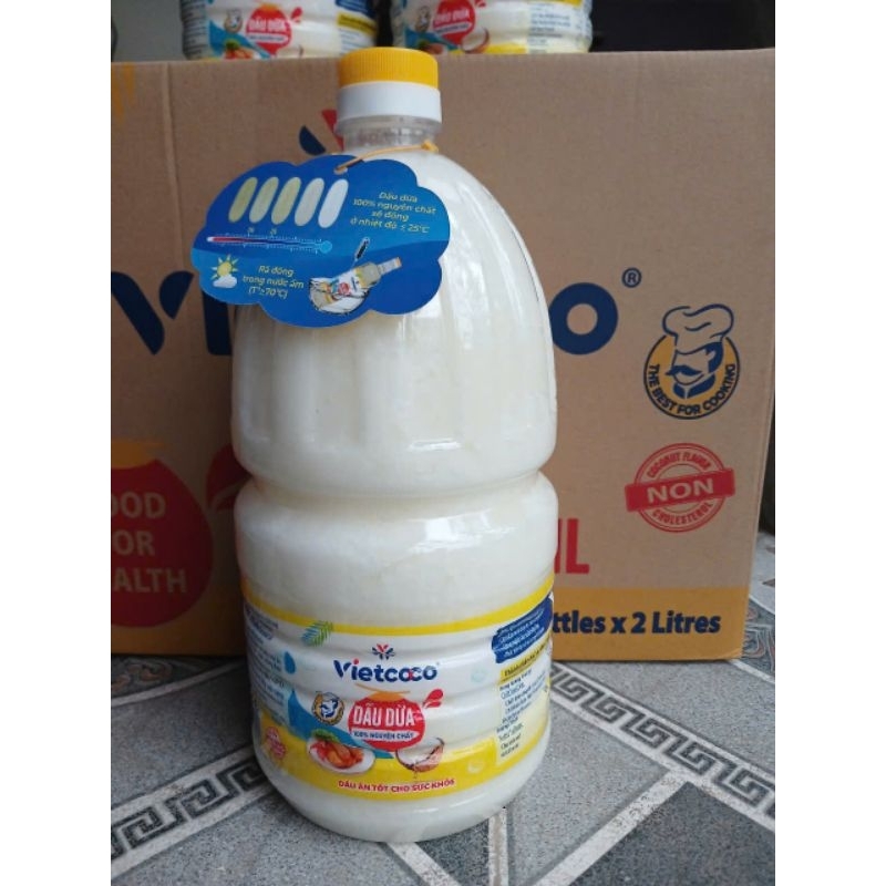 can2 LÍT dầu dừa nguyên chất Việt coco chanel thơm ngon dùng để chiên sao