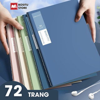 Sổ B5 Gáy Khâu 72 Trang – Sổ Tay Sổ Ghi Chép Vở Viết Học Sinh Giấy Kẻ Ngang Giá Rẻ Bìa Pastel Nhẹ Nhàng _ Bositu