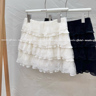  MOULIÉ | Elly Skirt Chân váy tầng vải ren dập ly 