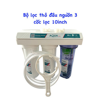  Bộ Lọc Nước Sinh Hoạt 3 Cấp Lọc Thô 10 Inch - Đầy Đủ Giá Đỡ Tay Văn Lõi 1,2,3 