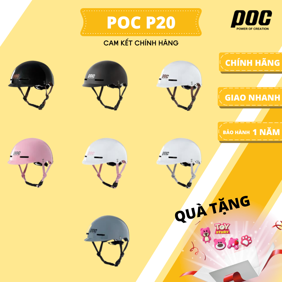 Nón Bảo Hiểm POC P20 (POC CREATION 1) Đi Xe Máy Đủ Size S, M, L Phù hợp Nam Nữ - Nón Poc Chính Hãng