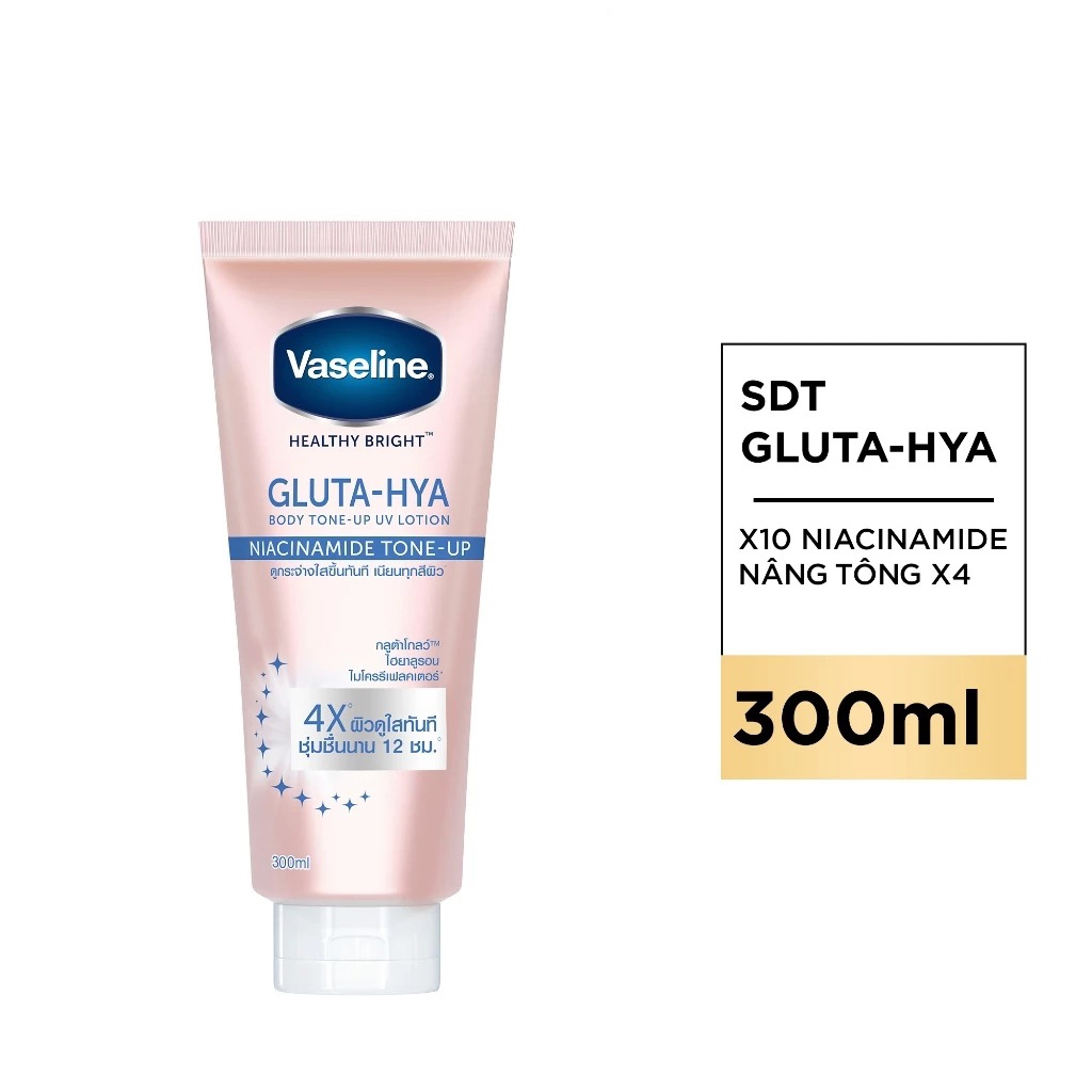Sữa Dưỡng Thể Vaseline Gluta-Hya Body Tone-Up Nâng Tông Tức Thì Gấp 4 Lần 300ML - Dr Thêm