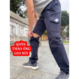 Quần tháo ống leo núi nam nữ, quần mau khô Trekking ống rộng nhiều túi