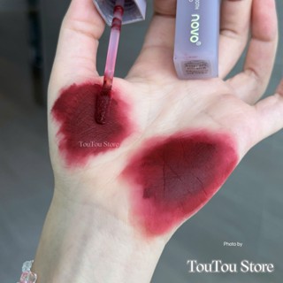 Son kem Novo vỏ tím đỏ nâu mịn mướt siêu lỳ ảnh thật shop chụp