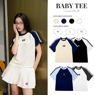 Áo Phông Baby Tee ECOCHIC RETRO LINE Tag Logo Local Brand Chính Hãng Unisex Form Ôm Premium Cotton 100% B051