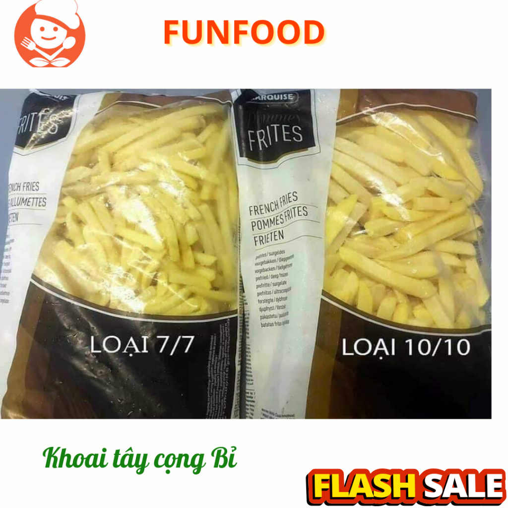 Khoai Tây cọng Bỉ gói 1kg , khoai tây chiên, khoai tây cọng chiên giòn