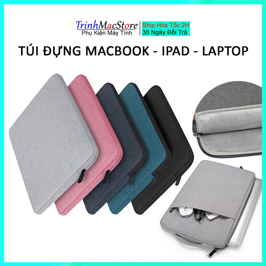 Túi Đựng Laptop 1/2 Ngăn, Túi Chống Sốc Laptop 13 inch 14'' 15.6 inch 16 inch Chống Nước Đựng Máy Tính Macbook Air m1