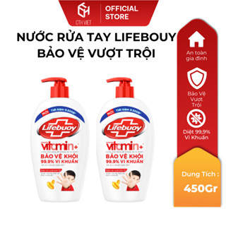[01 Chai 450Gr] Nước Rửa Tay Bảo Vệ Vượt Trội Lifebuoy Vitamin Chai 450Gr.