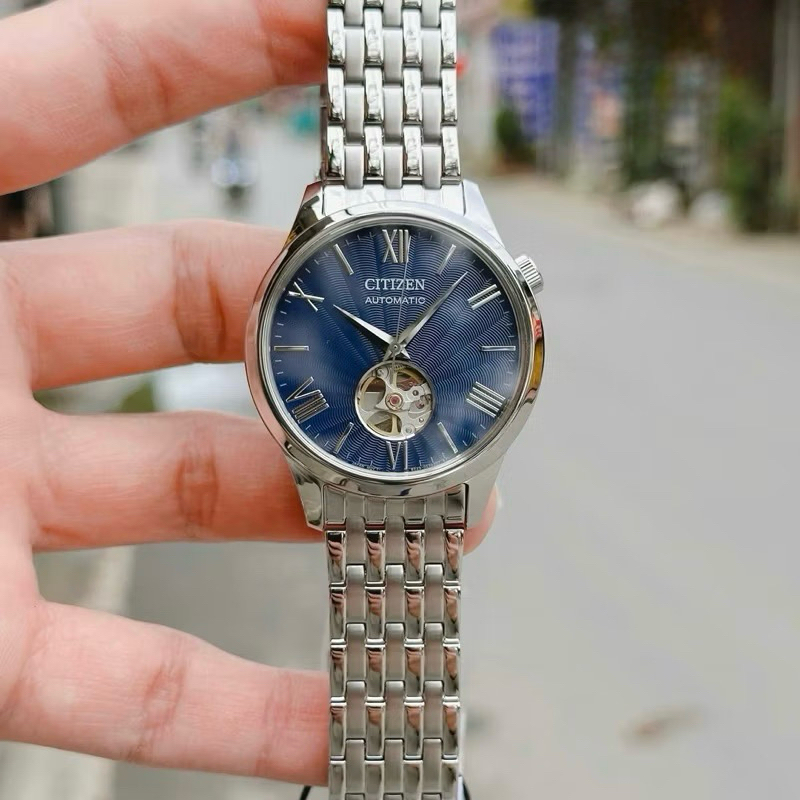 Đồng hồ nam dây thép Citizen Automatic Open Heart NH9130-84L
