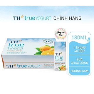SỮA CHUA UỐNG TIỆT TRÙNG TH TRUE MILK  HƯƠNG CAM  48 HỘP * 180ML
