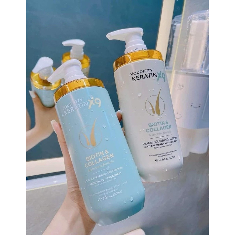 Bộ gội xả KERATIN X9