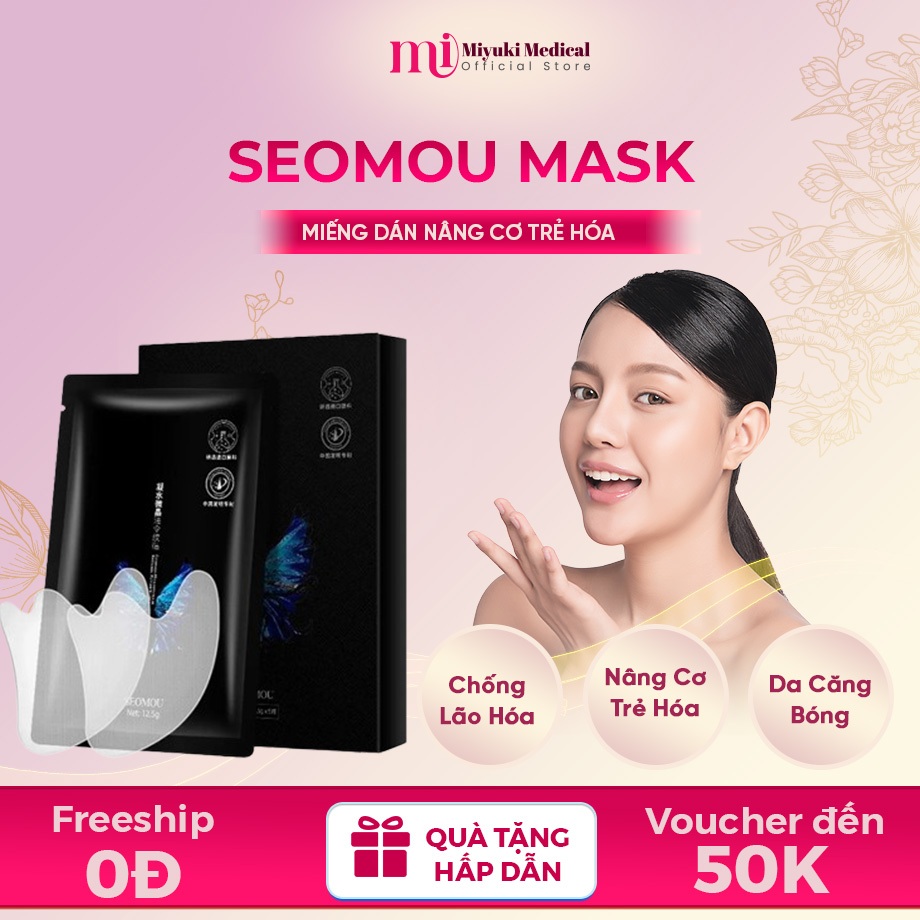 Mặt Nạ Trẻ Hóa Xóa Nhăn Nâng Cơ NOVASKIN SEOMOU MASK - Mặt Nạ Dưỡng Trắng Da Chuyên Sâu SEOM (10 Miếng/Hộp)