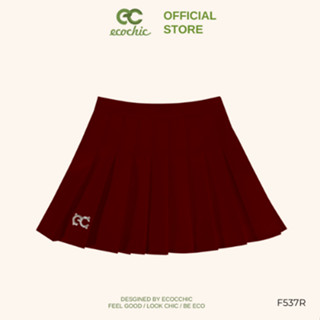 Chân Váy Xếp Ly Dáng Xoè Ngắn ECOCHIC Tennis Skirt Trắng Đen Xám Hồng Nâu Có Lót Trong New F537