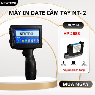  MÁY IN DATE CẦM TAY NT-2  kèm mực in  NEWTECH có Tiếng Việt mực HP2588+ Chính hãng không phai ko trôi mực 
