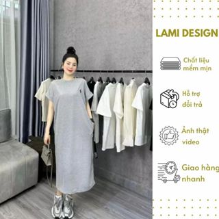 Đầm suông, Váy bầu dáng dài Bigsize chất vải thun form rộng mặc mùa hè siêu mát SK5 LAMI