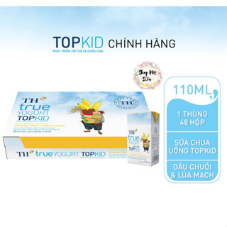 SỮA CHUA UỐNG  TIỆT TRÙNG TH TRUE MILK TOPKID VỊ CHUỐI - LÚA MẠCH 48 HỘP * 110ML