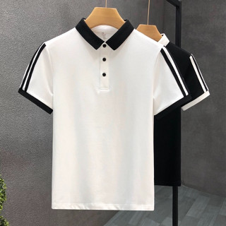 Áo Thun Polo Trắng Nam Có Cổ Trơn POMAN Basic Vải Cá Sấu Cotton Interlock Xuất Xịn, Sang Trọng, Thanh Lịch