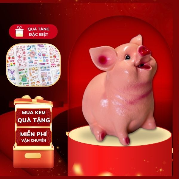 Heo Đất Tiết Kiệm Đẹp Mẫu Heo Tai Vểnh - Ống Heo Đất Tiết Kiệm Ngộ Nghĩnh Trang Trí Nhà Cửa - Lợn Đấ