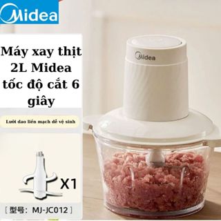 Máy xay thịt 2L Midea MJ-JC12 tặng kèm lưỡi dao- Công suất 300W- Xay nhanh chỉ 6 giây
