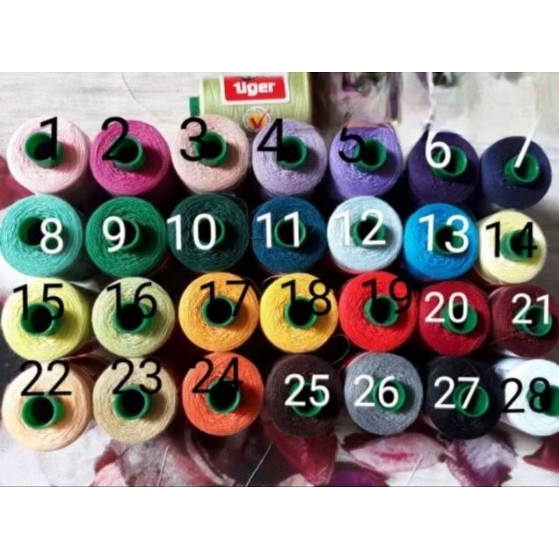 20 cuộn chỉ 20 màu Tiger và hàng xuất thanh lí