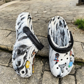 [Chính hãng-còn size 36/37] Dép sục crocs màu đen loang cực cháy SDL, lỗi cắt nhiều xả rẻ