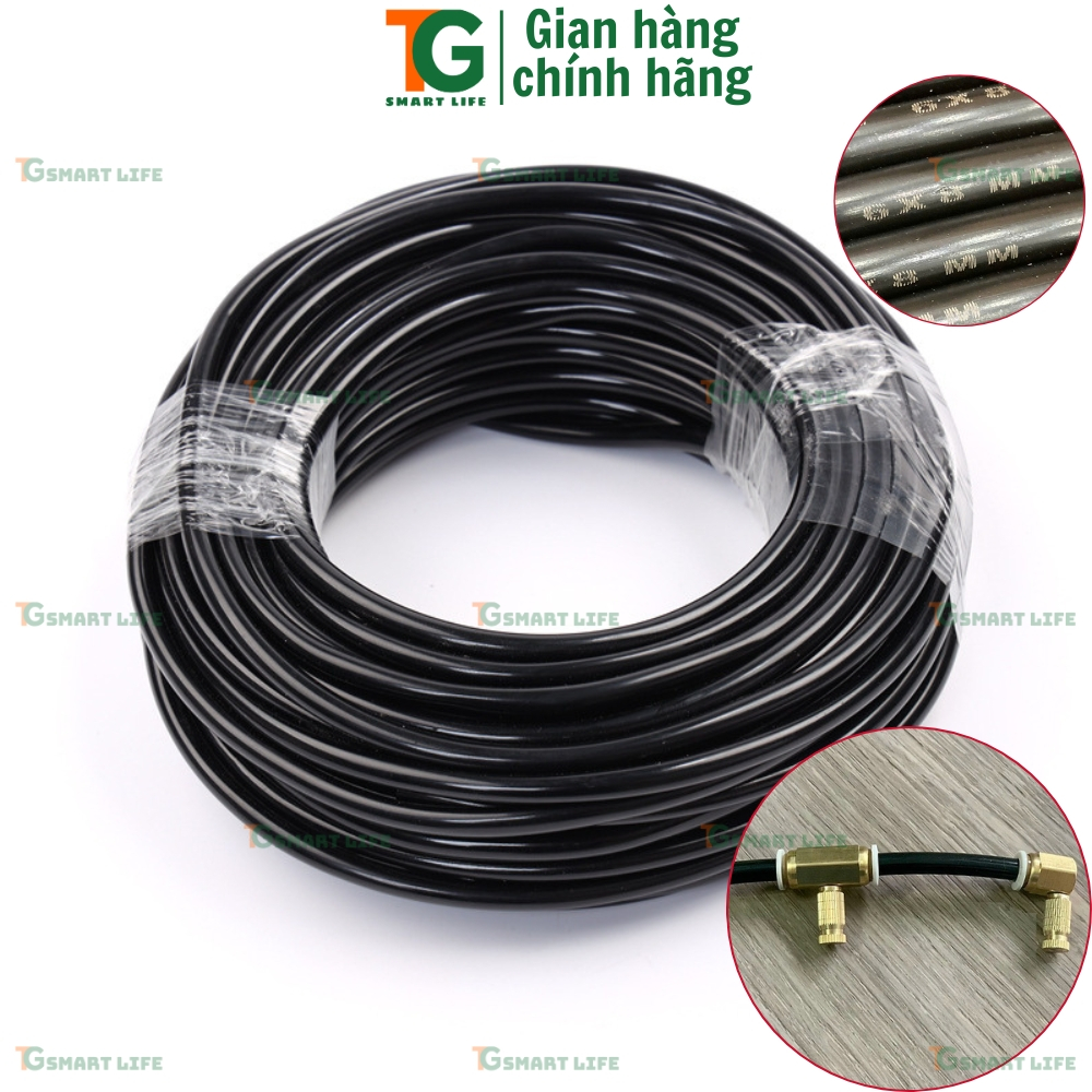 Sét 20M 10M Ống LDPE 8mm Dây PE 8mm Phi 8 Li Dùng Gắn Béc Và Phụ Kiện Tưới, Phun Sương Làm Mát