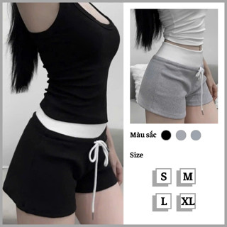 Combo 3 Quần Short Nữ Quần Ôm Body Đùi Nữ Vải Tăm Lạnh Tôn Dáng 3 Màu