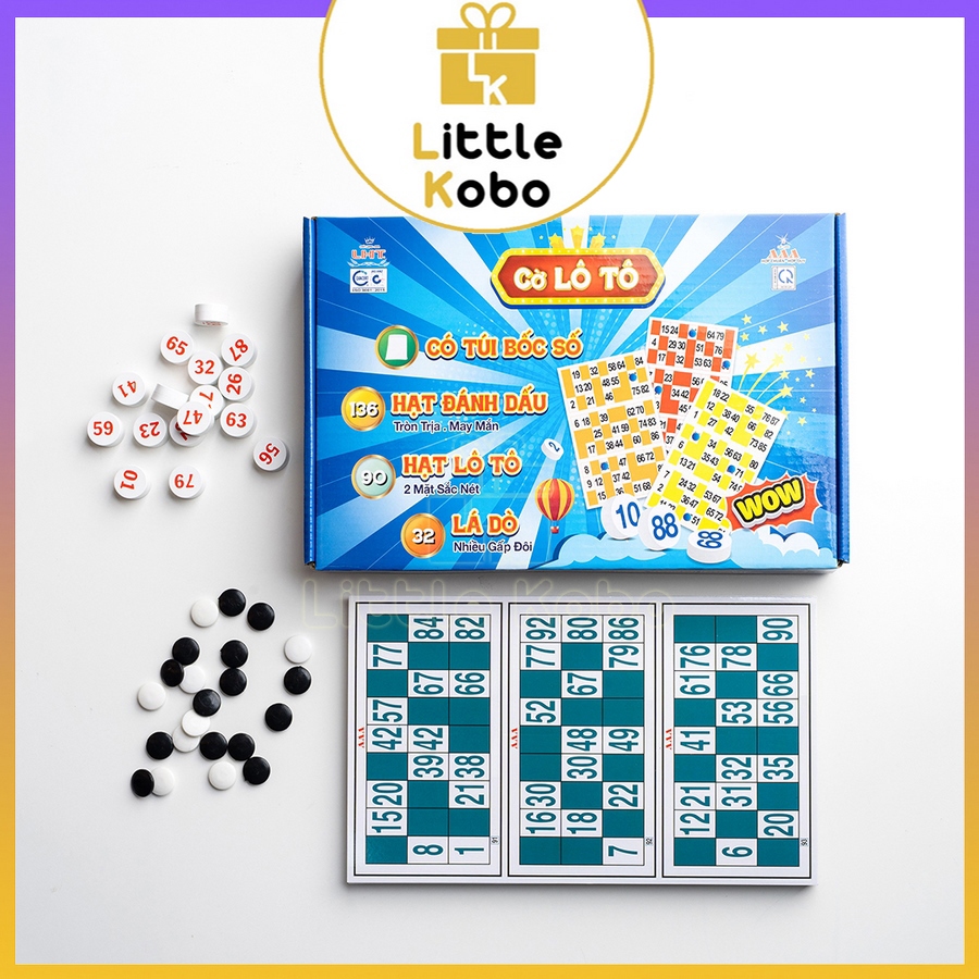 [LHT] Lô Tô Cao Cấp 32 Lá Dò Bản XNK Số Lượng Gấp Đôi Liên Hiệp Thành Cờ Loto Đồ Chơi Trẻ Em