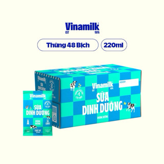[ Chỉ Giao Hỏa Tốc ] Sữa tươi bịch Vinamilk không đường 220ml x 48 bịch