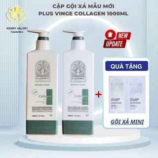 Dầu Gội Xả Phục Hồi , Dầu Gội Xả Chống Rụng Kích Mọc Tóc Plus Vinge Collagen 1000ml