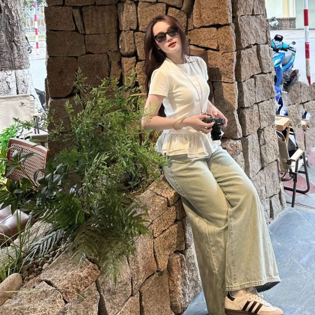 Áo Thun Nữ Phối Bèo Ngắn Tay Xinh Xắn Phong Cách Tiểu Thư, Điệu Đà Chất Liệu Mềm Mại Thoáng Mát BUN222 | BigBuy360 - bigbuy360.vn