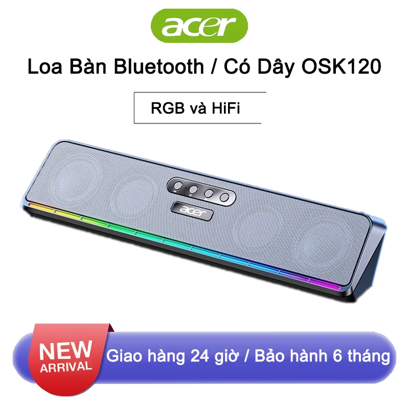 Loa Thanh Soundbar Bluetooth / Có Dây Máy Tính Acer OSK120 Có Đèn RGB Loa Máy Tính Gaming
