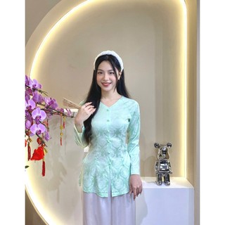 ÁO BÀ BA CÁCH TÂN LỤA GẤM DÂY KÉO