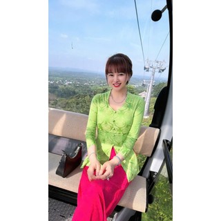 ÁO BÀ BA CÁCH TÂN LỤA GẤM DÂY KÉO
