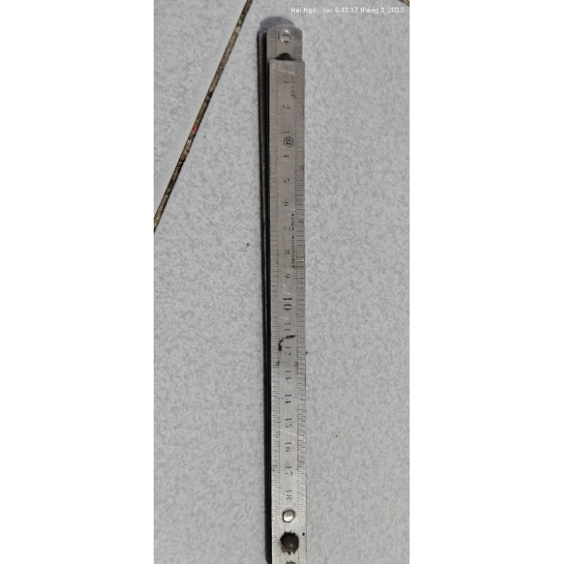thước thép 1 mét gấp gọn hàng Mỹ xưa