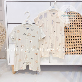 Body Cộc Tay Uala Rogo Mềm Mát Cho Bé Trai Bé Gái Sơ Sinh Size 0-3M đến 9-12M