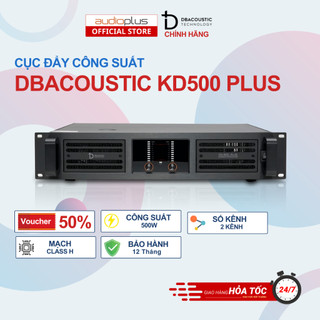 Cục đẩy công suất giá rẻ DBAcoustic KD500 Plus - 2 kênh - class H - 500W/kênh - Chính hãng - BH12T