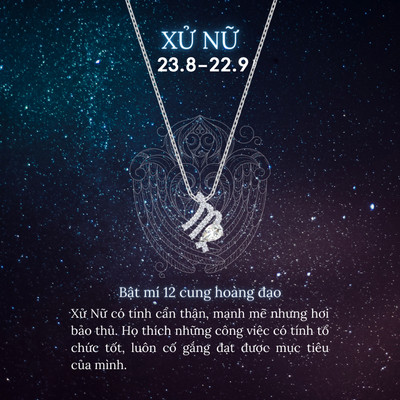 Dây chuyền LAMY cung hoàng đạo Virgo Zodiac Pendant Necklace Silver 6062