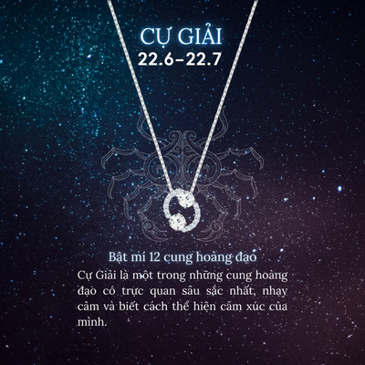 Dây chuyền LAMY cung hoàng đạo Cancer Zodiac Pendant Necklace Silver 6062